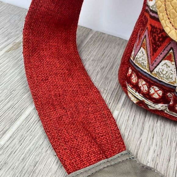 Sage & Harper Women's Multi Media Medium Crossbody Bag Red and Tan - Picture 4 of 16